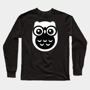 Black and White Cute baby owl Long Sleeve T-Shirt